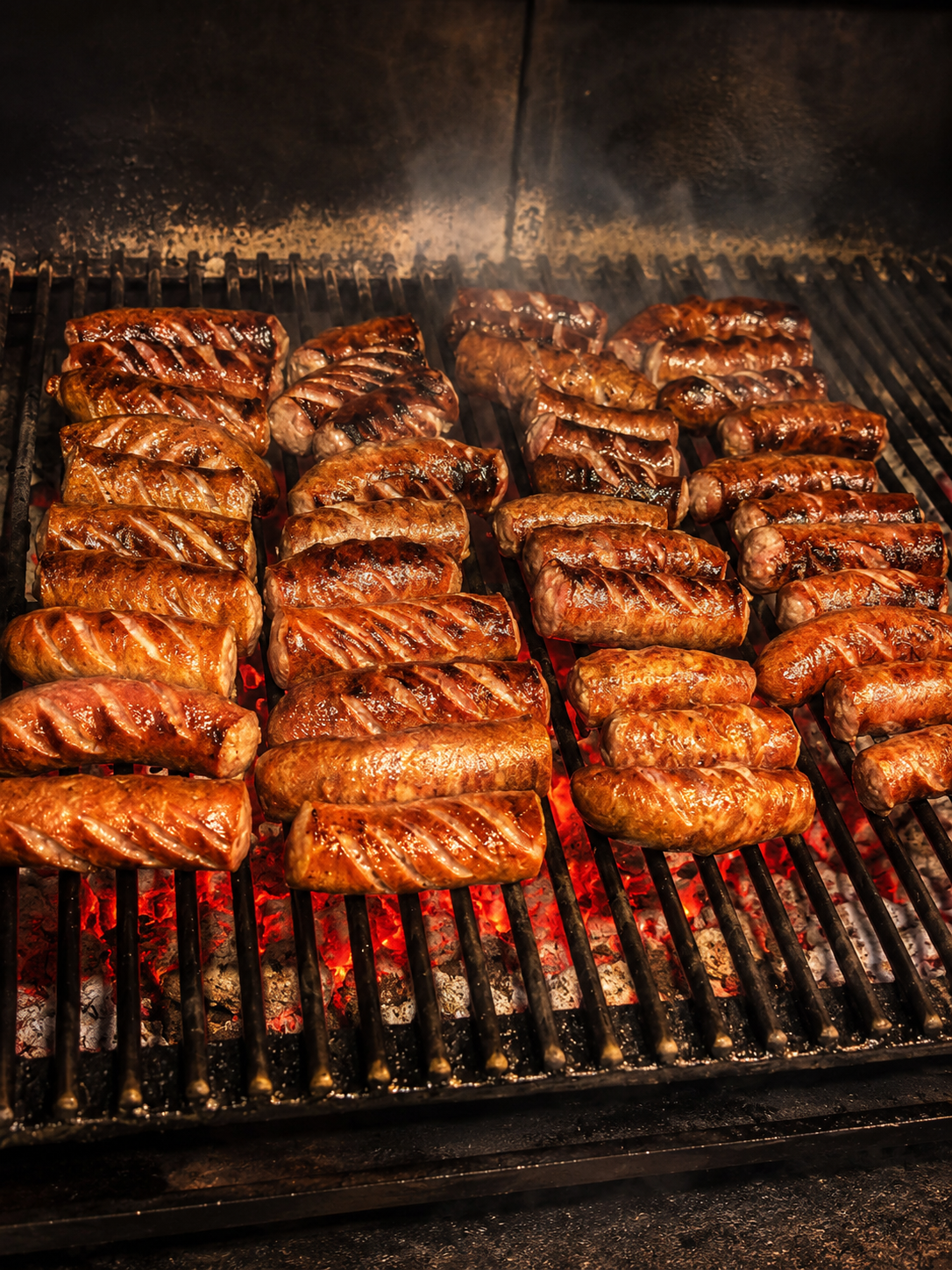 Parrilla con embutidos y brasas encendidas todos los días en Casa Álex Pinto