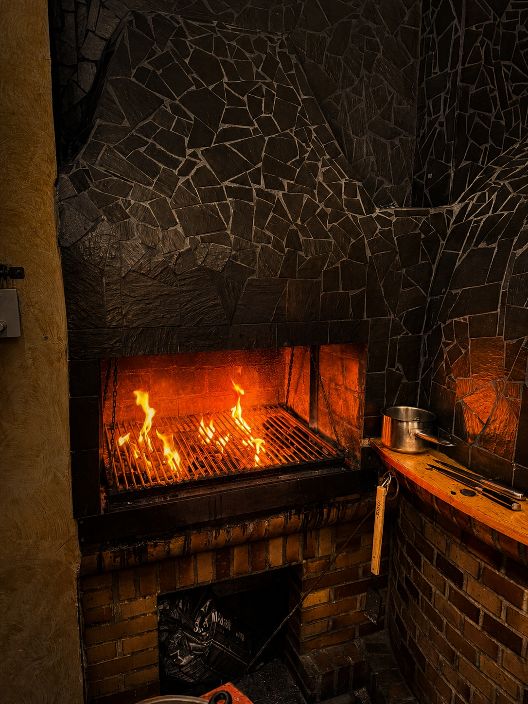 Brasa y parrilla en Casa Álex